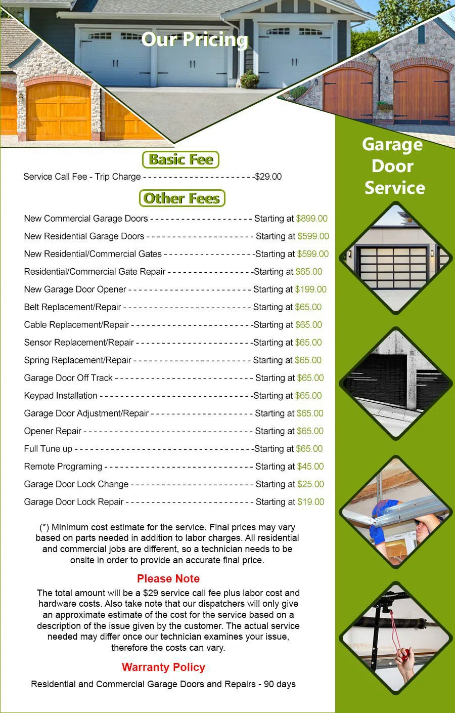 Galaxy Garage Door Service Inglewood, CA 310-750-1005